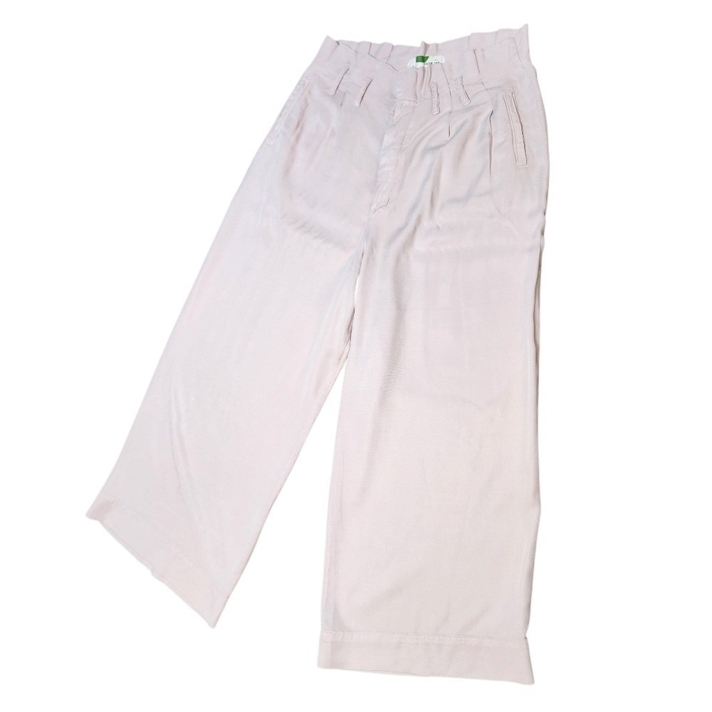 Anthropologie Pink Wide Leg Pants Size 14 Slouchy Boho Preppy Lagenlook Artsy